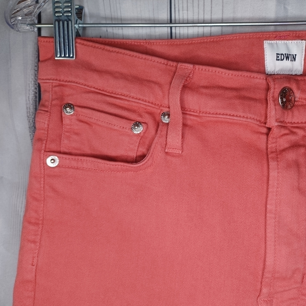 Edwin Pixie Mid Rise Skinny Ankle Colored Denim Preppy Jeans - Picture 6 of 15